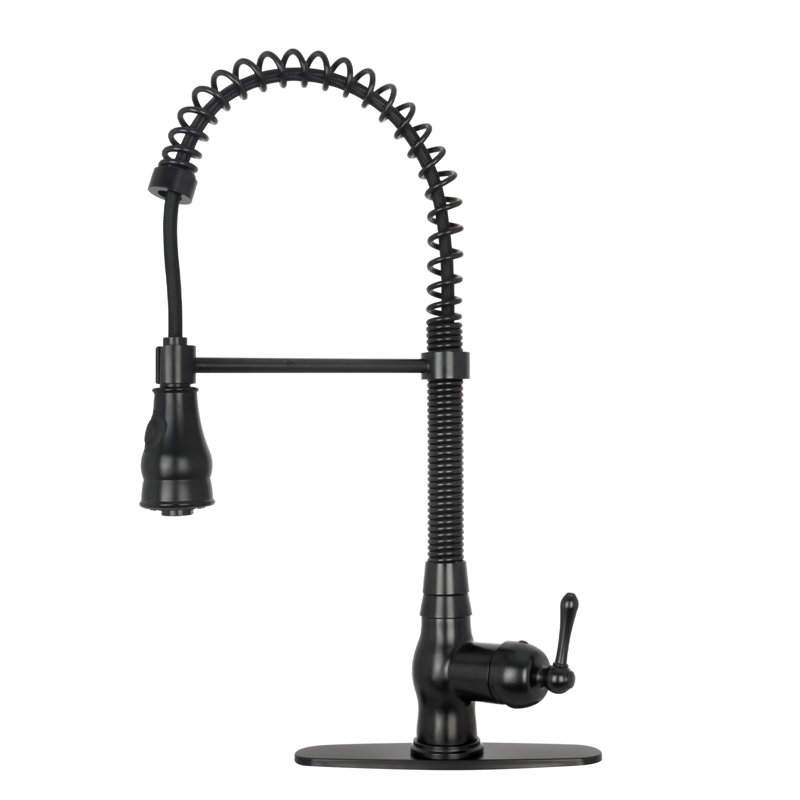Akicon Pull Down Kitchen Faucet, Matte Black