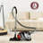 OVENTE Bagless Canister Vacuum Cleaner with Powerful Multi-Surface Suction, Telescoping Wand and Automatic Cord Rewind, Lightweight Corded Cleaning Machine with Sofa/Pet Brush Included, Black ST2010