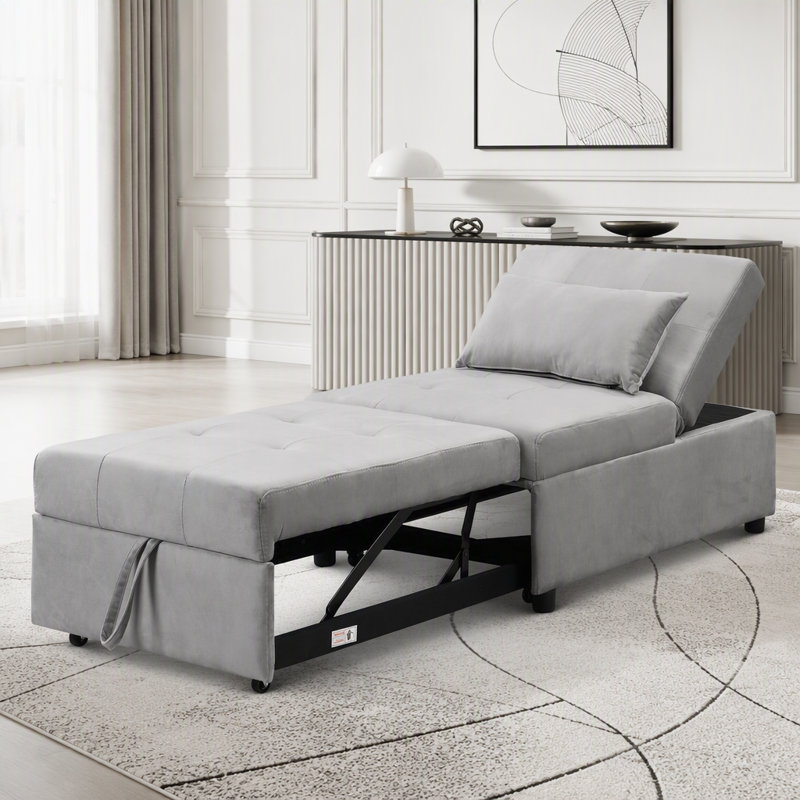 Convertible Folding Ottoman Sofa Bed with Multi-Functional Design