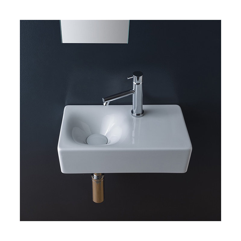 Lavabo de salle de bain mural Cube