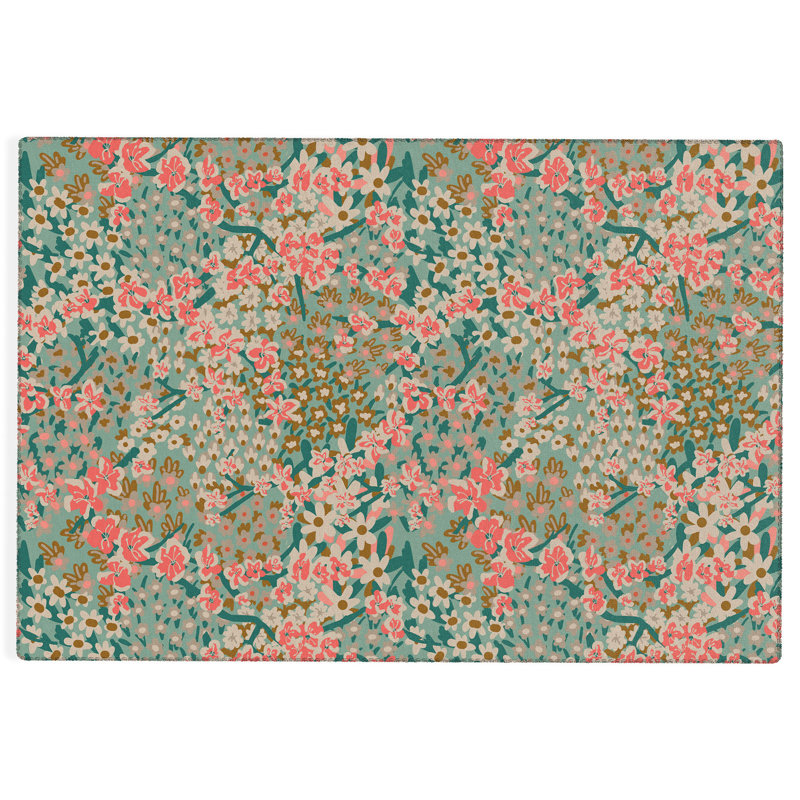 Taliaferro Floral Indoor / Outdoor Rug, Rectangle 8' x 10'