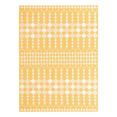 Tapis intérieur / extérieur jaune Artressia