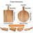 2 Pcs Wood Cutting Board with Handle