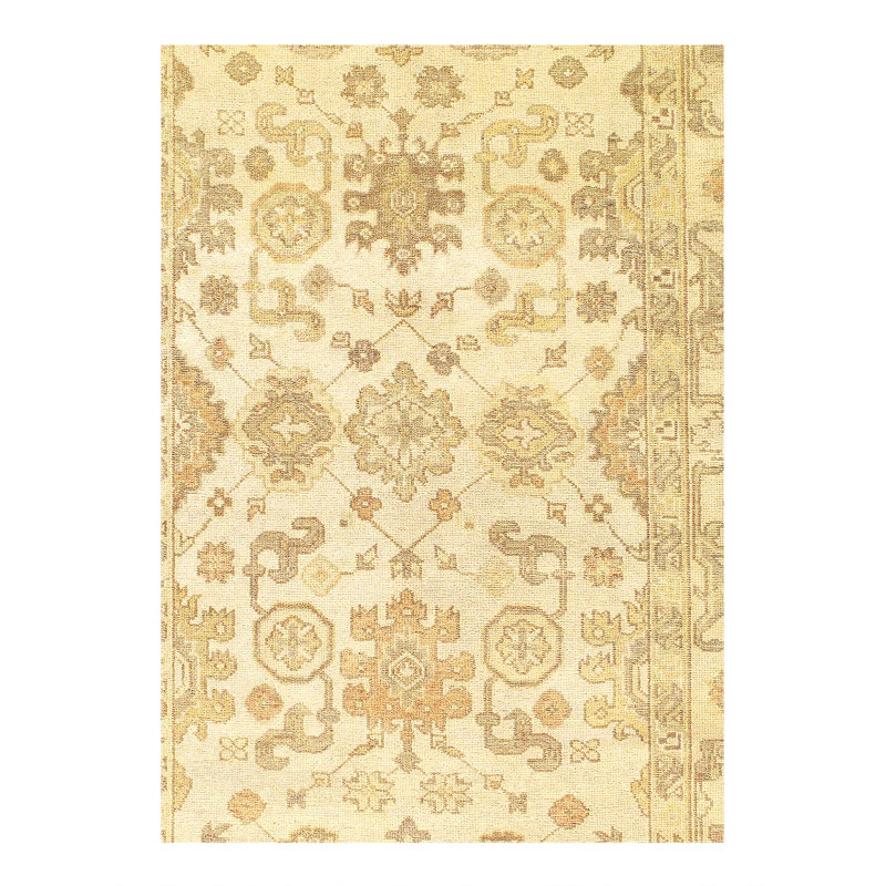 Wool Oriental Area Rug in Beige