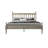 Wichita Queen Size Bed Frame with Headboard & Footboard, Solid Wood Platform Bed, 12 Strong Slatted with Metal Legs, Slip-Free & Noise-Less, Weathered Gray Oak Finish-265447943-265447960