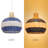 Aashir 1 - Blue Rattan Light Pendant-919371207