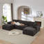 Canapé modulaire en forme de U avec poufs convertibles Boneless-350673212