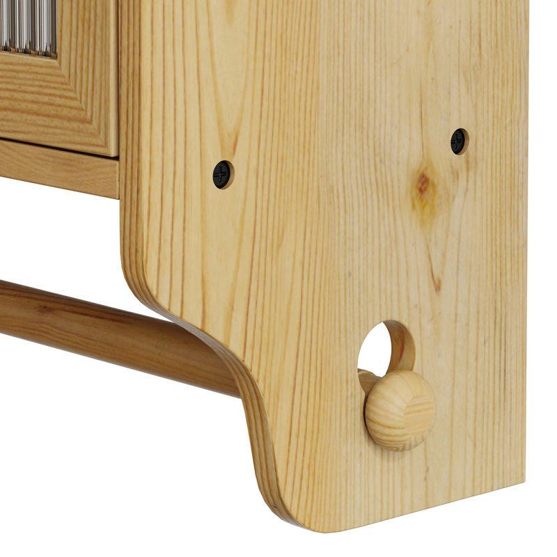 Armoire à épices murale en verre, Jaune