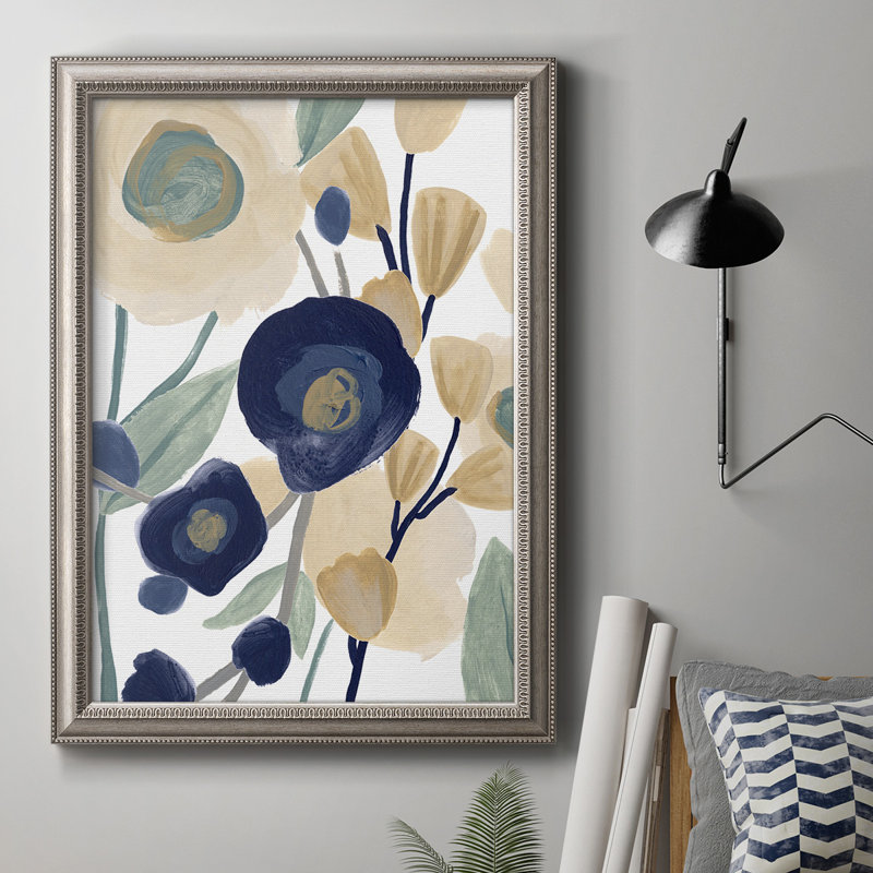 «Blue Poppy Cascade II», reproduction d'art sur toile, H 27 po x l 18 po x P 2,5 po