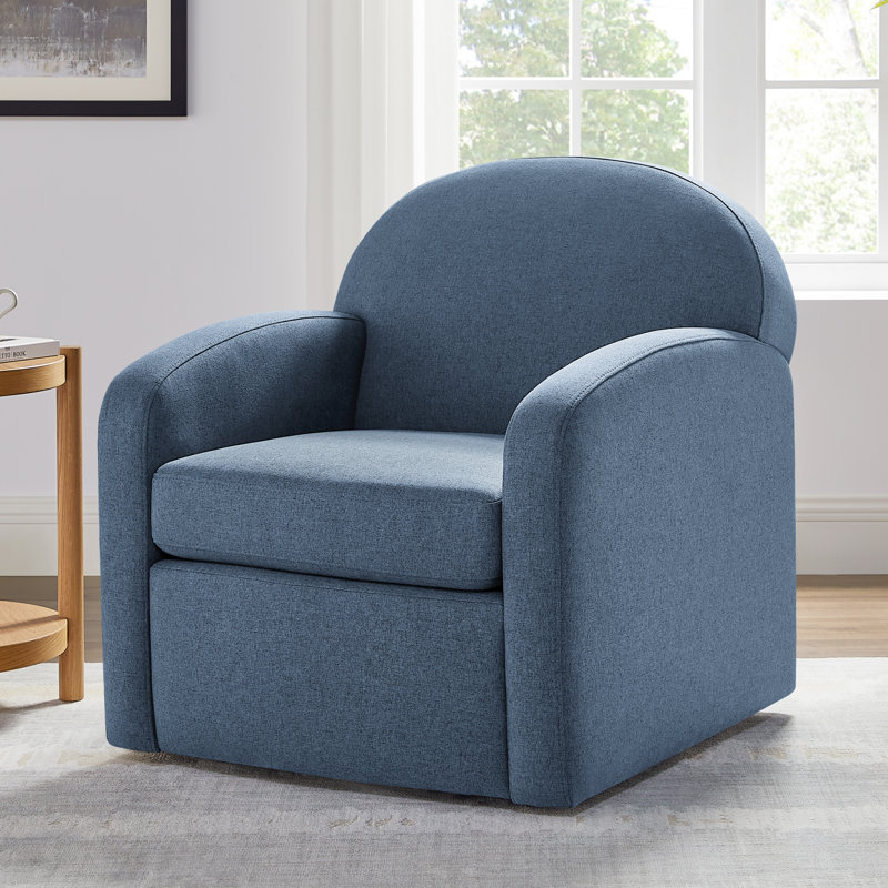 Fauteuil pivotant Johanna Makhan, Polyester bleu