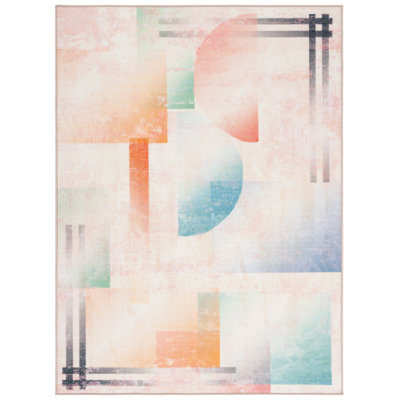 Tapis Paint Paint 189 en rose / bleu