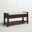 Banc de rangement en bois Alexandria, range-chaussures avec siège rembourré et tiroirs, banc de rangement polyvalent -1758770436-1821906969