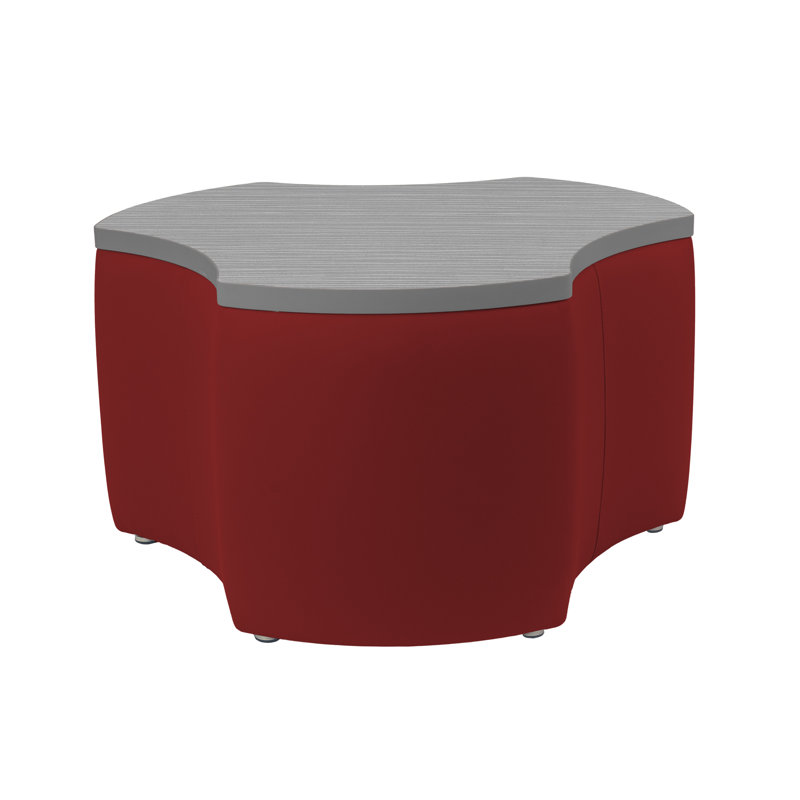 Table de repose-pieds revêtue Pro Series de 18 po de hauteur, Rouge / Gris