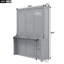 Grand lit escamotable avec tablette, gris