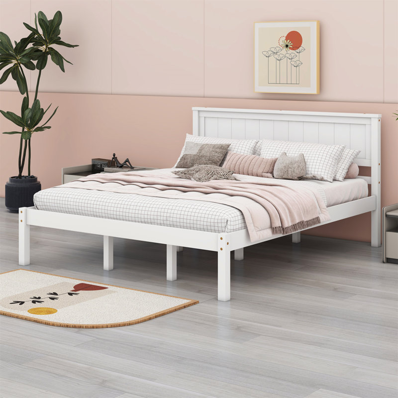 Shauna Bed, White, Queen