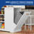 Kitchen Island With Drop Leaf & Seatings, Island With Trash Storage-1446067140