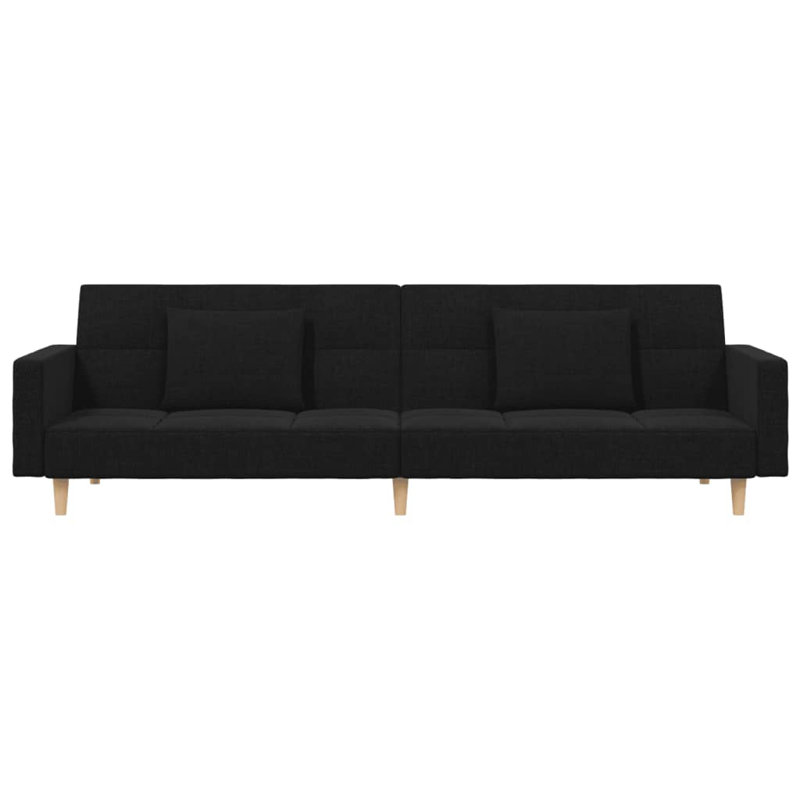 Sareh 86.6'' Upholstered Sofa, Black Fabric