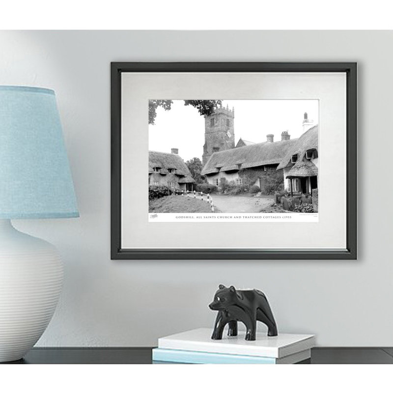 Godshill, All Saints Church And Thatched Cottages C1955 - Single Picture Frame Print, 40cm H x 50cm W x 2.3cm D