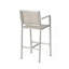 Ensemble de 2 tabourets de bar avec cadre en aluminium antirouille argenté