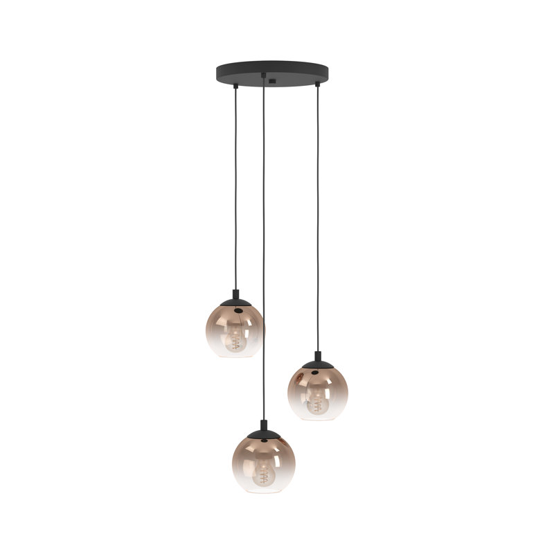 Ariscani 1 Ombre Effect Glass 3 Light Pendant
