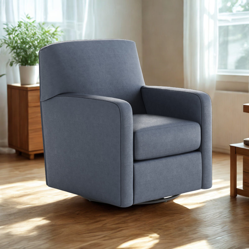 Fauteuil oscillant pivotant Balina Bindi, H 38 po x l 35 po x P 36 po  , Charleston Caviar