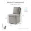 Chaise d'appoint à roulettes Wrentham Burney-1151694470