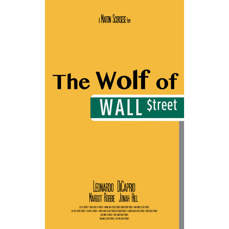 Le loup de Wall Street, H 24 po x l 15 po
