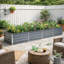 Raised Garden Flower Bed, 32 X 126 Galvanized Steel Grey, Rectangular