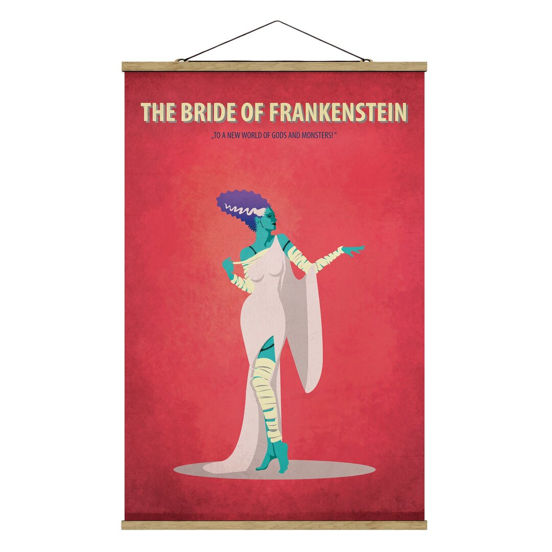 Stoffbild Mit Posterleisten - Filmposter The Bride Of Frankenstein II - Hochformat 3:2