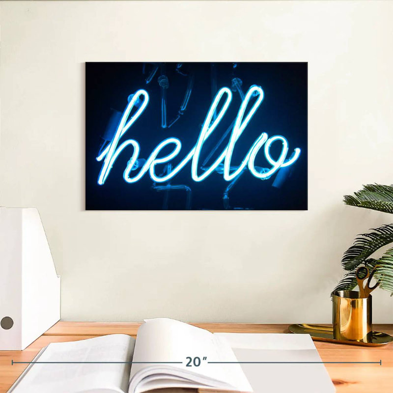 Tergel Hello Neon Sign, 8" H x 12" W