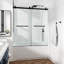 Porte de douche coulissante double sans cadre-127317812