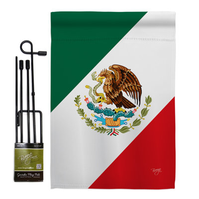 Double Sided 18.5'' H x 13'' W Polyester Flag Set