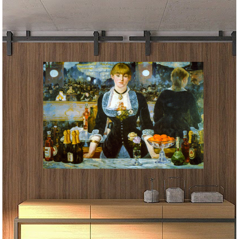 A Bar At The Folies by Edouard Manet - Wrapped Canvas Print, 51cm H x 77cm W