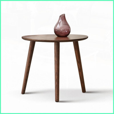 Table basse Mid-Century moderne en chêne massif pour petits espaces, facile à assembler Finition saine et naturelle