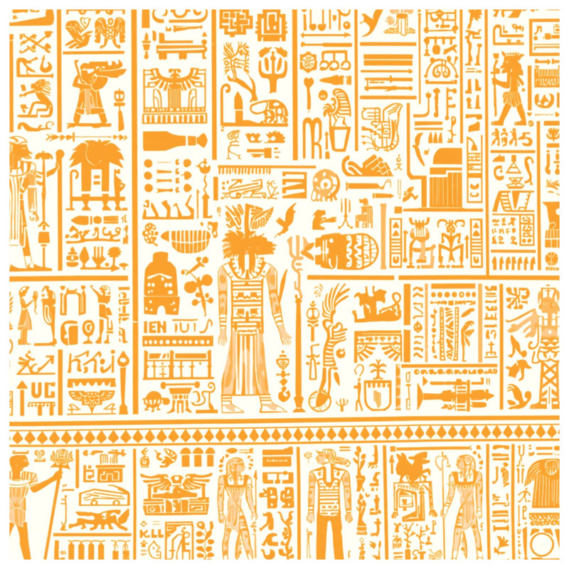 Egyptian Hieroglyphs Illustration Blankets, 60in W x 80in H
