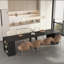 Table de salle à manger extensible pliable, console multifonctionnelle en bois extensible-126552638