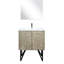 Rustique, 30 po Meuble de salle de bain l 20 po x P 20 po, surface en quartz blanc, robinet, comptoir à 28 pieds au sol, décoratif