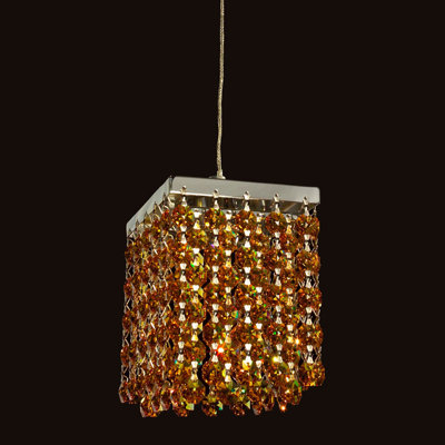 Luminaire suspendu carré simple 1 lumière Mirco