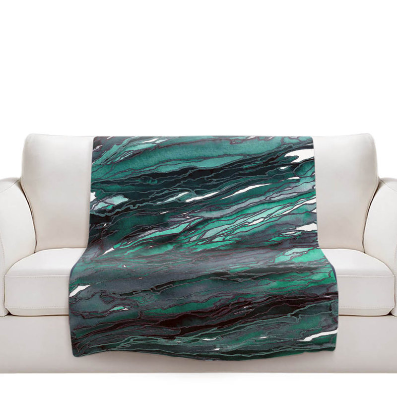 Hand Woven Throw Blanket, 51" W x 60" L