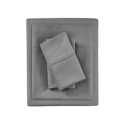 Heiq Temperature Control King Sheets And Sheet Sets, Charcoal Cotton Blend