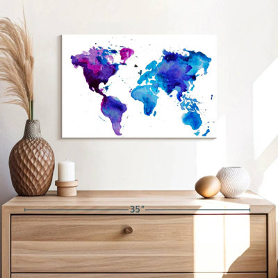 Aliaz Cool Hues World Map