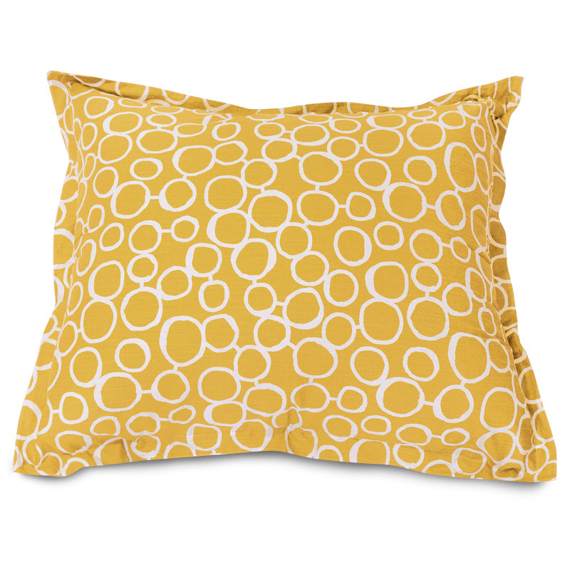 Coussin de sol en coton Fusion, Jaune