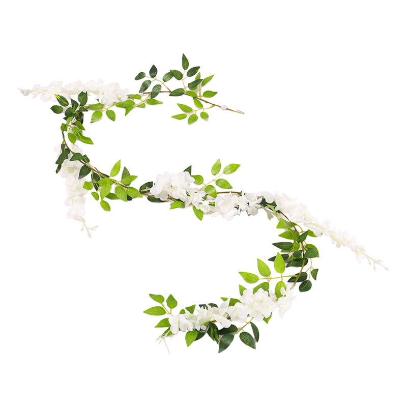 190cm Hanging Artificial Wisteria Garland Fake Silk Flowers Greenery Vine