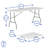 180cm Rectangular Portable Folding Table with 6 Chairs-110809965