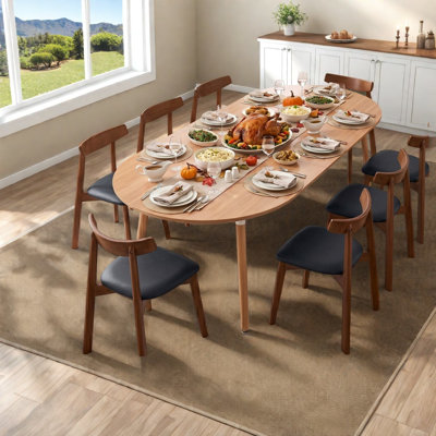 Extendable Dining Table Sets(Must include both Table and Chair), Modern Wood