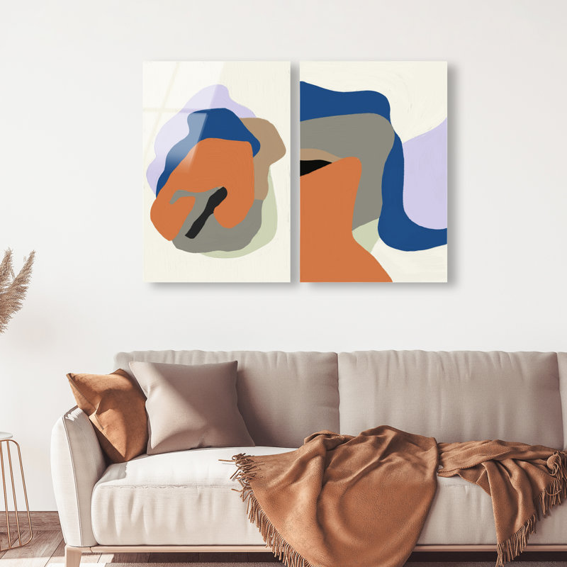 Together Set High-Gloss Frameless Acrylic Glass Wall Art Abstract Print by Oliver Gal, Ready to Hang, 10 x 15, 30"H x 45"W