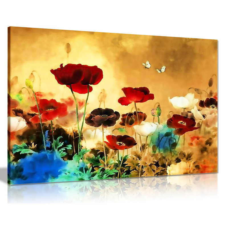 Chinese Floral - Wrapped Canvas Painting, 41cm H x 61cm W