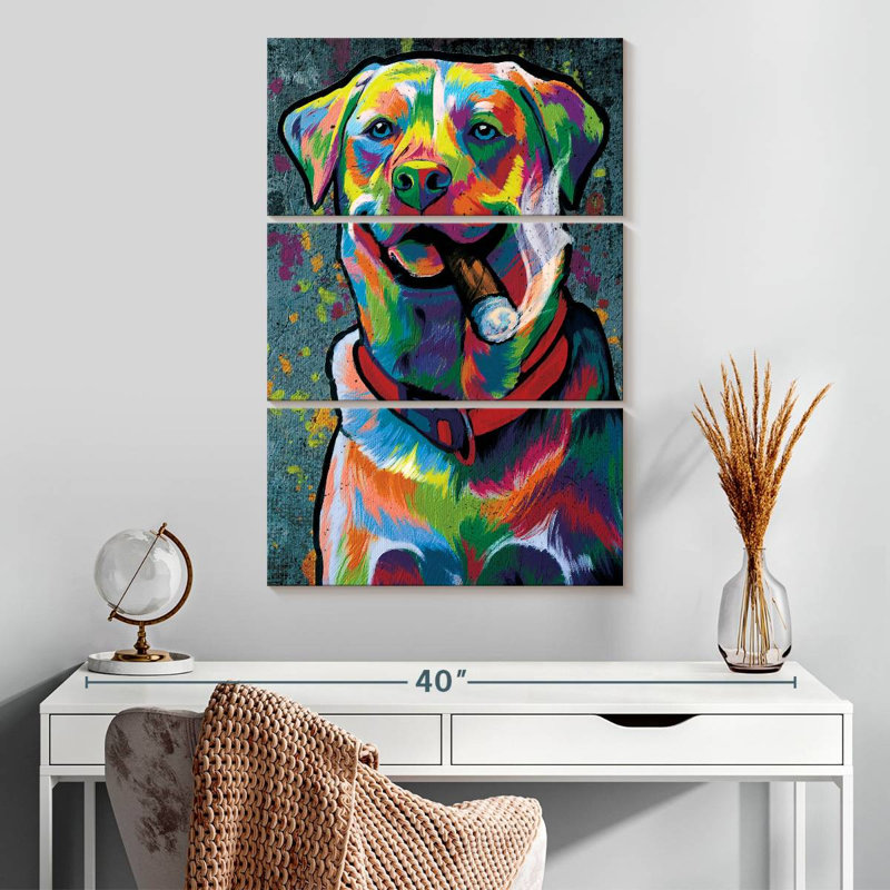 Brampt Acrylic Abstract Dog, 32" H x 20" W