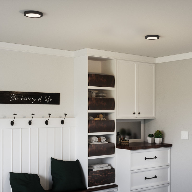 Dunnavant Acrylic LED Flush Mount, 1" H x 7.5" W x 7.5" D