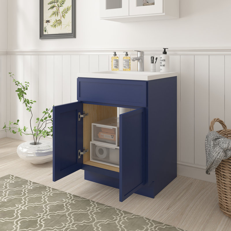 Base de meuble-lavabo simple 24 po seulement, Bleu